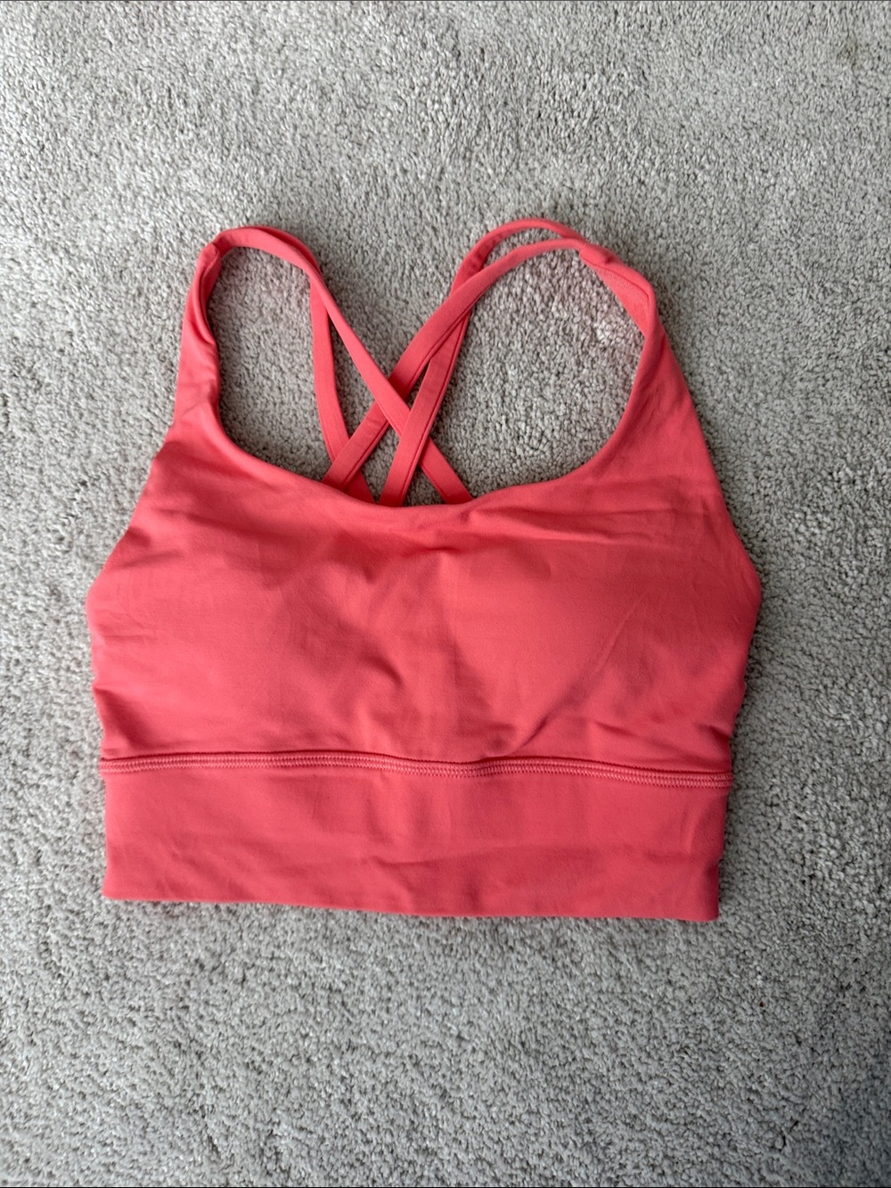 lululemon Coral Pink Crisscross Sports Bra